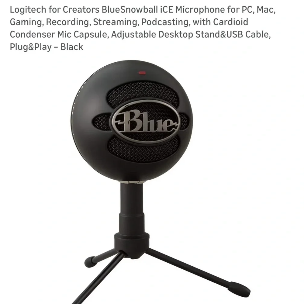 Logitech Black Snowball iCE USB Microphone